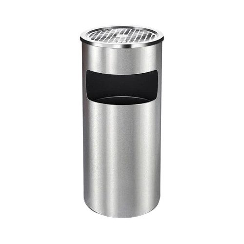 Метална цилиндрична канта со пепелник Silver