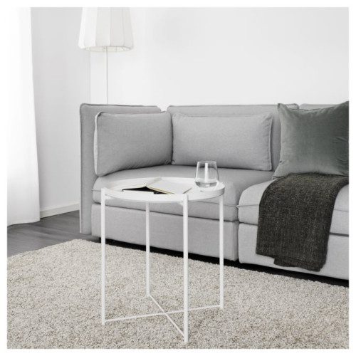 IKEA GLADOM Масичка со послужавник бела боја