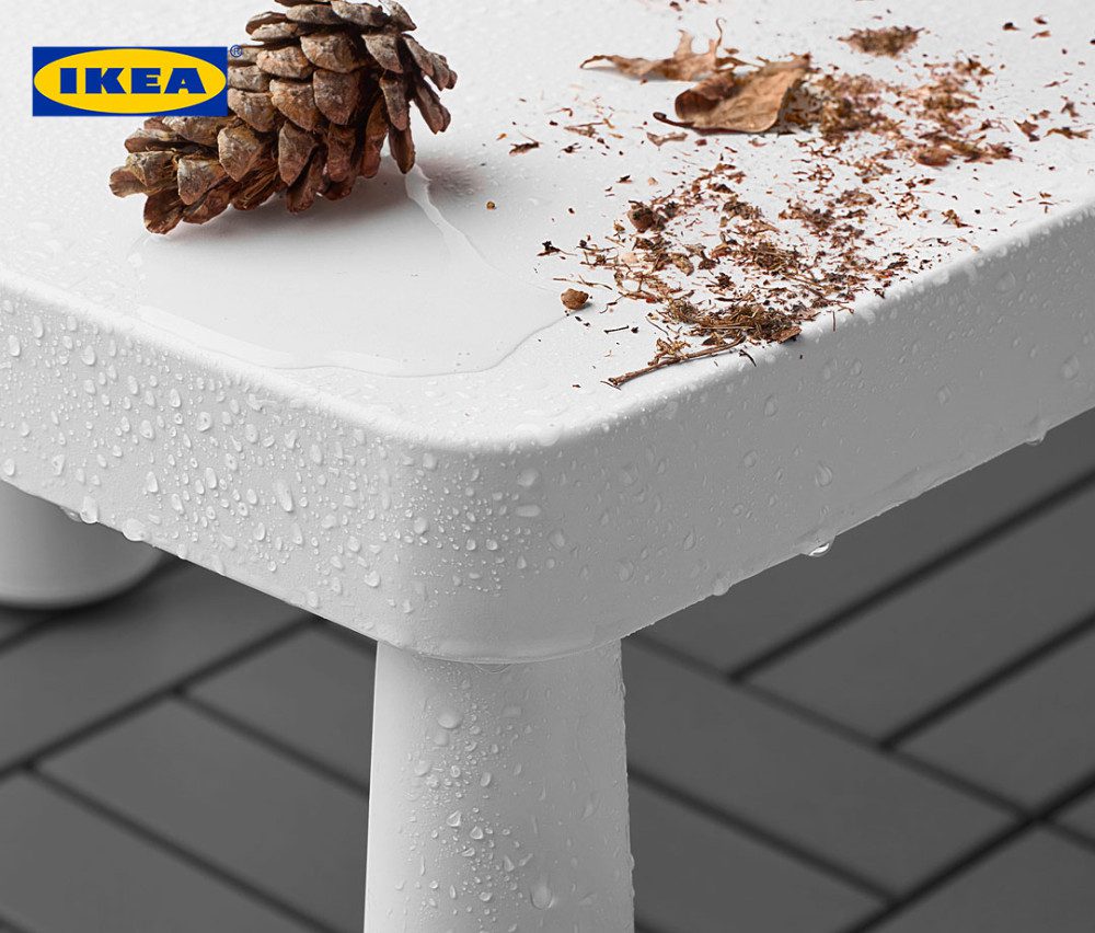 01. IKEA MAMMUT Детска масичка бела