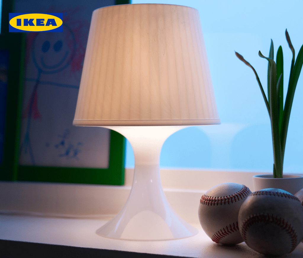2 IKEA LAMPAN TABLE LAMP WHITE
