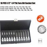 Somafix SFX1100 (2530) Гедора со патент клучеви 1/2"-1/4" - сет 18 парчиња