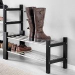 IKEA TJUSIG Schuhaufbewahrung schwarz Schuhregal Flurregal Handtuchablage NEU 253206922335