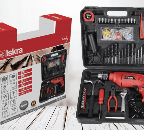 ISKRA вибрациска бормашина GX-BMC002 со сет алати + 2 години гаранција