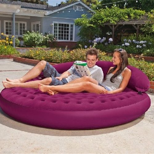 Liviing room furniture intex 68881 round shape inflatable air lounge sofa bed USA Brand Water swimming