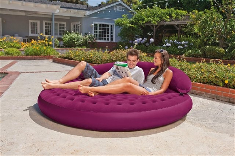 Liviing room furniture intex 68881 round shape inflatable air lounge sofa bed USA Brand Water swimming
