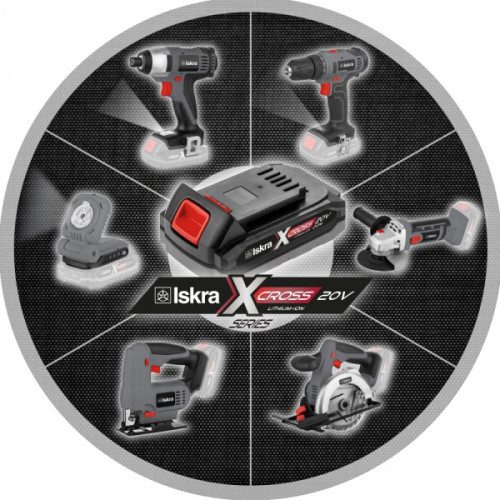 ISKRA X-CROSS Батериски комбиниран рачен алат во модел по избор + 2 години гаранција