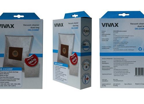 VIVAX Вреќи за правосмукалка сет 1/4 + филтер DB-2330MF