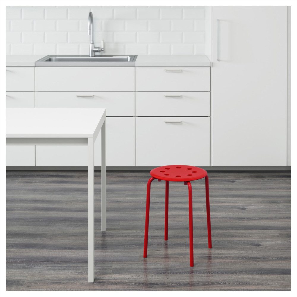 red chair and table