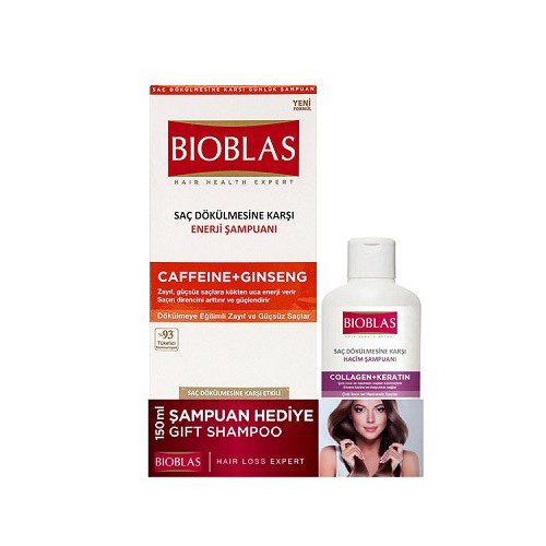 Bioblas Шампон Caffeine + Ginseng + подарок Шампон Collagen + Keratin