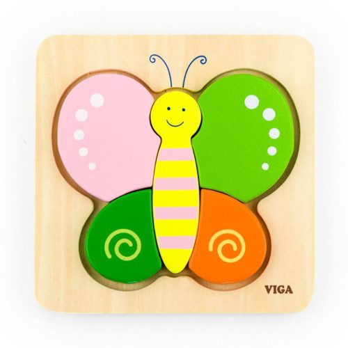 VIGA Дрвена играчка сложувалка пеперутка