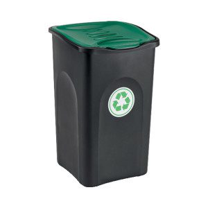 Пластична канта за селективен отпад BEGREEN BLACK во боја по избор