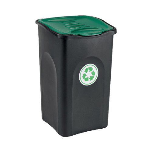 Пластична канта за селективен отпад BEGREEN BLACK во боја по избор