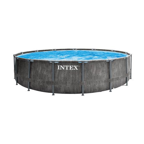 INTEX Prism Frame Premium Set Greywood Базен 4.57m x 1.22m со филтер пумпа и скали (26742)