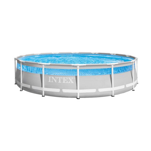 INTEX Prism Frame Premium Clearview Базен 4.27m x 1.07m со филтер пумпа и скали (26722)