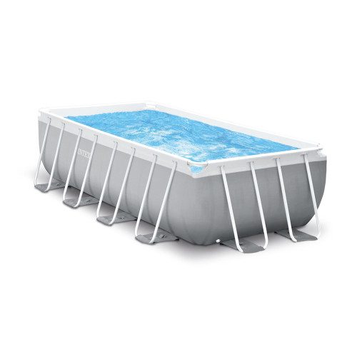INTEX Prism Frame Premium Rectangular Базен 4m x 2m x 1m со филтер пумпа и скали (26788)