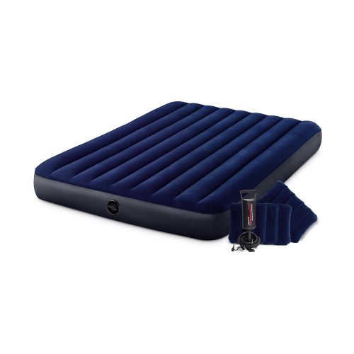 INTEX Душек на надувување со пумпа и перничиња 2.03m x 1.52m x 25cm (64765)