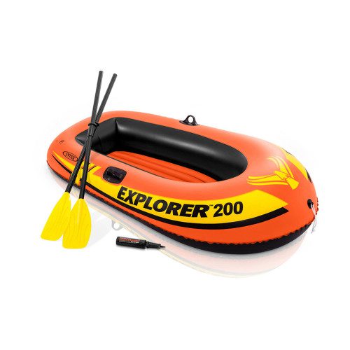 INTEX Explorer 200 Чамец со весла и пумпа 1.85m x 94cm x 41cm (58331)