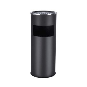 Метална цилиндрична канта со пепелник Black